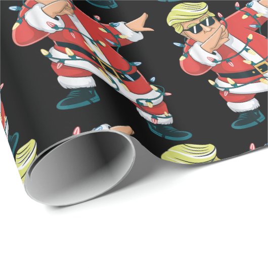 サンタトおもしろいランプクリスマスライト ラッピングペーパー (ロールコーナー)