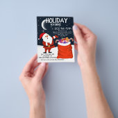 サンタトイのドライブのクリスマスの休日の招待状 チラシ (手)