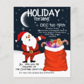 サンタトイのドライブのクリスマスの休日の招待状 チラシ (正面)