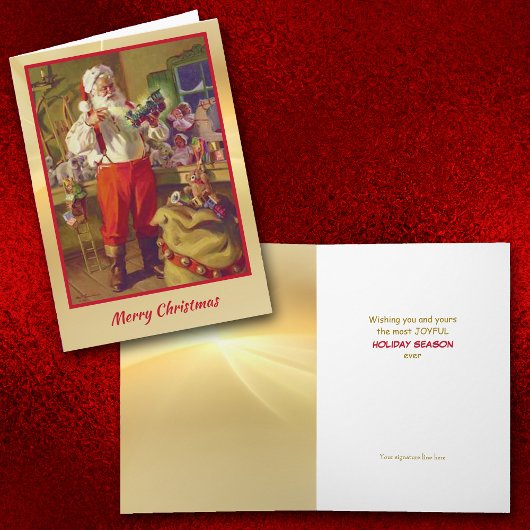 サンタトイワークショップクリスマスカード カード