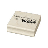 サンタトナカイがクリスマスを祝う ラバースタンプ (スタンプ)