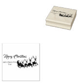 サンタトナカイがクリスマスを祝う ラバースタンプ (押印)