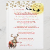 サンタトナカイのクリスマスツリーからの手紙 (正面/裏面)