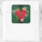 サンタトナカイのクリスマス スクエアシール (バッグ)