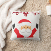 サンタトナカイの両面クリスマス クッション (ブランケット)