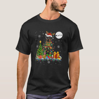 サンタトナカイロットワイラークリスマスツリーライツドゥ Tシャツ
