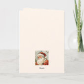 サンタトナカイヴィンテージサンティアクリスマスカード シーズンカード (裏面)