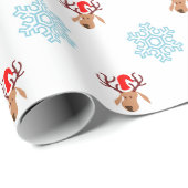 サンタトナカイ包み紙 ラッピングペーパー (ロールコーナー)