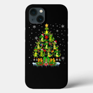 サンタトナカイ小妖精や小人アリゲータクリスマスツリーライト iPhone 13ケース