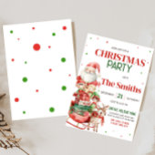 サンタトナカイ小妖精や小人キッズクリスマスパーティー 招待状