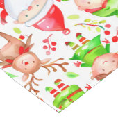 サンタトナカイ小妖精や小人クリスマスパターン ショートテーブルランナー (コーナー)