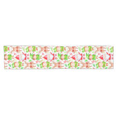 サンタトナカイ小妖精や小人クリスマスパターン ショートテーブルランナー (横)