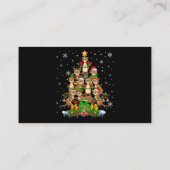 サンタトナカイ小妖精や小人フェレットクリスマスツリーライトF 名刺 (裏面)