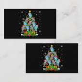 サンタトナカイ小妖精や小人マナテスクリスマスツリーライツ 名刺 (正面/裏面)