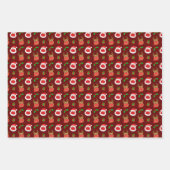 サンタトナカイ顔マスククリスマス ラッピングペーパーシート (正面3)