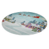 サンタトナディアクリスマスヴィンテージシーン カッティングボード (角)