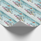 サンタトナディアクリスマスヴィンテージシーン ラッピングペーパー (角)