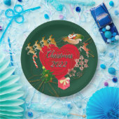 サンタトナディアクリスマス紙プレート ペーパープレート (パーティー)