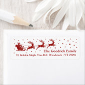 サンタトナディアスリレッドクリスマス差出人住所 ラベル (インサイチュ)