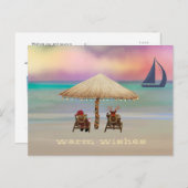 サンタトナディアトロピカルアイランドサマーホリデー シーズンポストカード (正面/裏面)