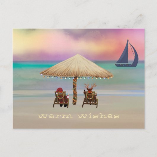 サンタトナディアトロピカルアイランドサマーホリデー シーズンポストカード (正面)