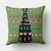 サンタトナディアレッドグリーンブラックシャンパンボトル クッション (裏面)