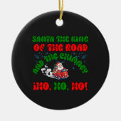 サンタトラッカークリスマスロードキングホリデイフェスティバル セラミックオーナメント (正面)