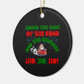 サンタトラッカークリスマスロードキングホリデイフェスティバル セラミックオーナメント (左)