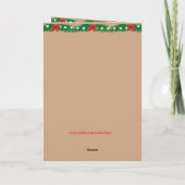 サンタトラックトレーラーアンドバーンホリデー カード (裏面)