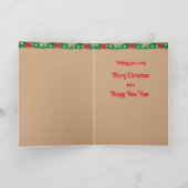 サンタトラックトレーラーアンドバーンホリデー カード (内部)