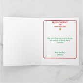 サンタトランプのポーカークリスマスアンドハッピーニューイヤー カード (内部)