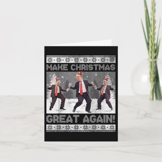 サンタトランプの踊りで再素晴らしび醜いクリスマス カード (正面)