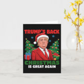 サンタトランプの踊りで再素晴らしび醜いクリスマス カード (黄色い花)