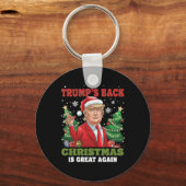 サンタトランプの踊りで再素晴らしび醜いクリスマス キーホルダー (正面)