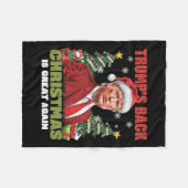 サンタトランプの踊りで再素晴らしび醜いクリスマス フリースブランケット (正面(横))