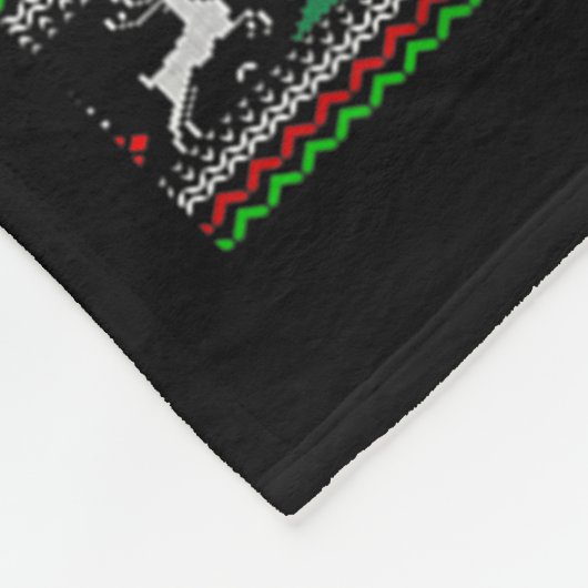 サンタトランプの踊りで再素晴らしび醜いクリスマス フリースブランケット (角)