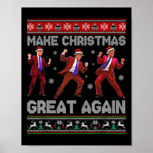 サンタトランプの踊りで再素晴らしび醜いクリスマス ポスター
