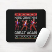 サンタトランプの踊りで再素晴らしび醜いクリスマス マウスパッド (マウス)