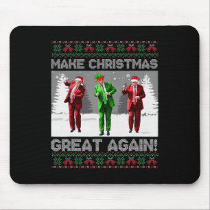 サンタトランプの踊りで再素晴らしび醜いクリスマス マウスパッド