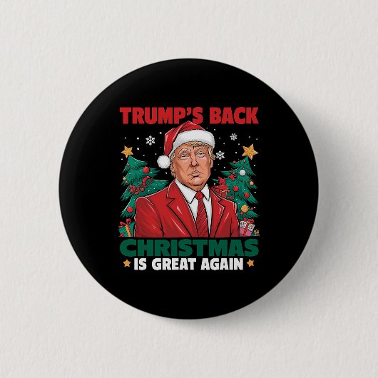 サンタトランプの踊りで再素晴らしび醜いクリスマス 缶バッジ (正面)