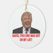 サンタトランプは私のリストにない! セラミックオーナメント (左)