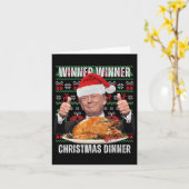 サンタトランプクリスマスユーモアおもしろいトランプクリスマス4 カード (黄色い花)