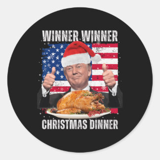 サンタトランプクリスマスユーモアおもしろいトランプクリスマス ラウンドシール