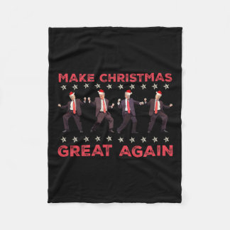 サンタトランプダンスが再びクリスマス素晴らしにクリスマス フリースブランケット