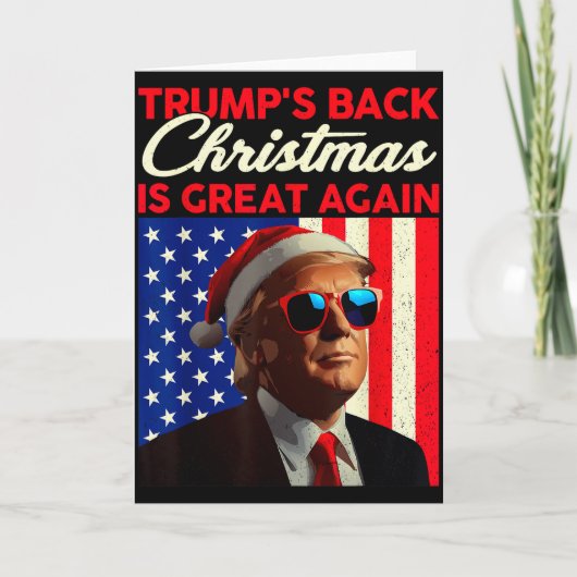 サンタトランプダンスでクリスマスを再び偉大にアグリー カード (正面)