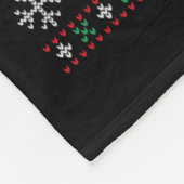 サンタトランプダンス私はクリスマスの醜い家に フリースブランケット (角)