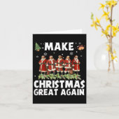 サンタトランプ再素晴らし生クリスマスクリスマス カード (黄色い花)