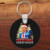 サンタトランプ45-47クリスマスパジャマ作りクリスマスグレア キーホルダー (正面)