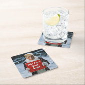 サンタトランプ：「再びクリスマス素晴らしを作る」 スクエアペーパーコースター (インサイチュ)