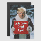 サンタトランプ：「再びクリスマス素晴らしを作る」 マグネット招待状 (正面/裏面)